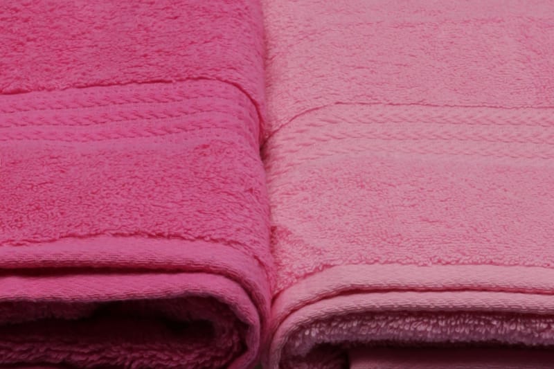 Hobby Badehåndklæde 70x140 cm 4-pak - Lyserød - Stort badelagen - Badehåndklæder - Strandhåndklæde & strandlagen