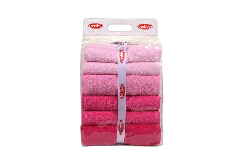 Hobby Badehåndklæde 70x140 cm 4-pak - Lyserød - Tekstiler - Badetekstiler - Badehåndklæder
