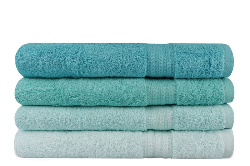 Hobby Badehåndklæde 70x140 cm 4-pak - Lysegrøn/Grøn/Mint - Tekstiler - Badetekstiler - Badehåndklæder