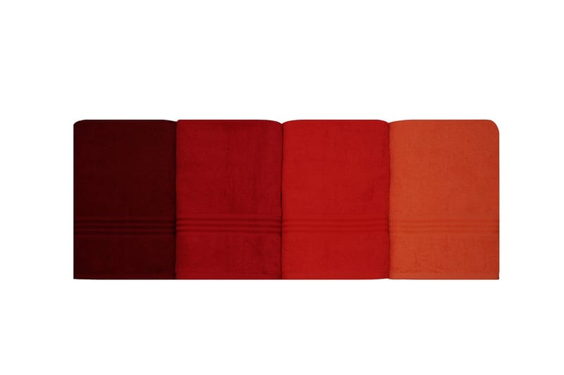 Hobby Badehåndklæde 70x140 cm 4-pak - Orange/Rød/Lyserød - Tekstiler - Badetekstiler - Badehåndklæder