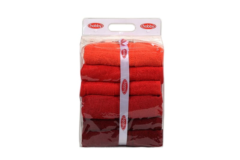 Hobby Badehåndklæde 70x140 cm 4-pak - Orange/Rød/Lyserød - Tekstiler - Badetekstiler - Badehåndklæder