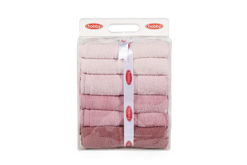 Hobby Badehåndklæde 70x140 cm 4-pak - Lyserød - Tekstiler - Badetekstiler - Badehåndklæder