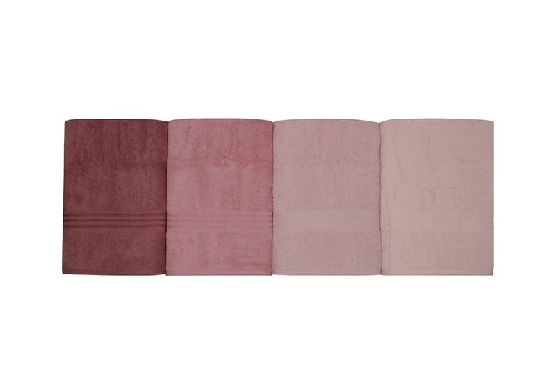 Hobby Badehåndklæde 70x140 cm 4-pak - Lyserød - Tekstiler - Badetekstiler - Badehåndklæder