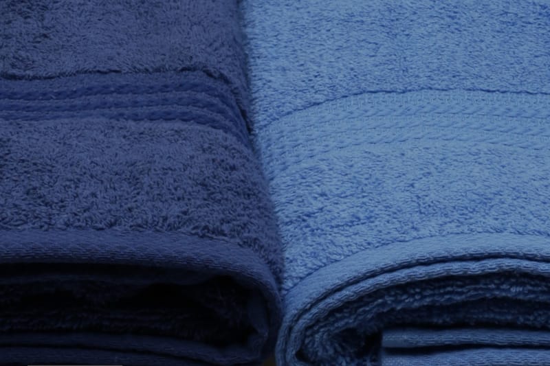 Hobby Badehåndklæde 70x140 cm 4-pak - Mørkeblå/Blå/Lyseblå - Stort badelagen - Badehåndklæder - Strandhåndklæde & strandlagen