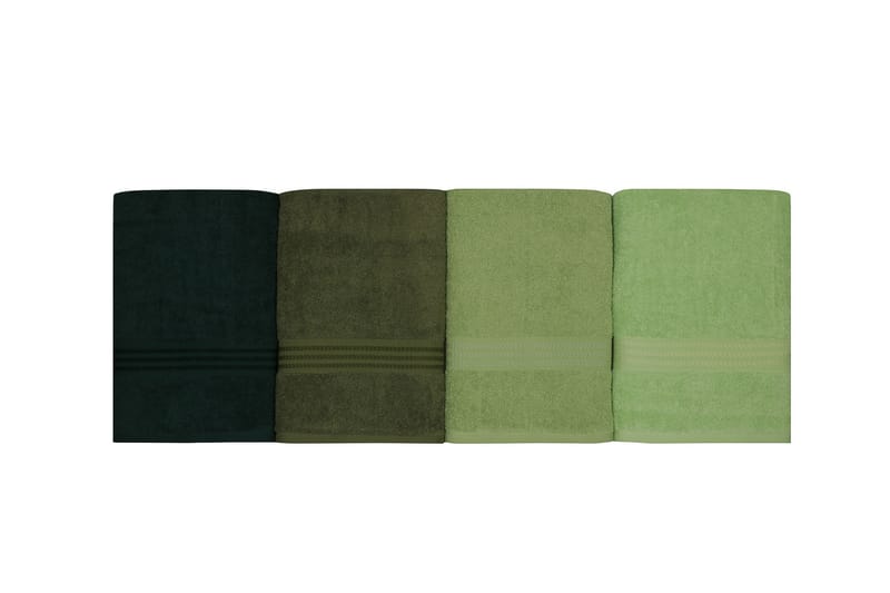 Hobby Badehåndklæde 70x140 cm 4-pak - Grøn - Tekstiler - Badetekstiler - Badehåndklæder