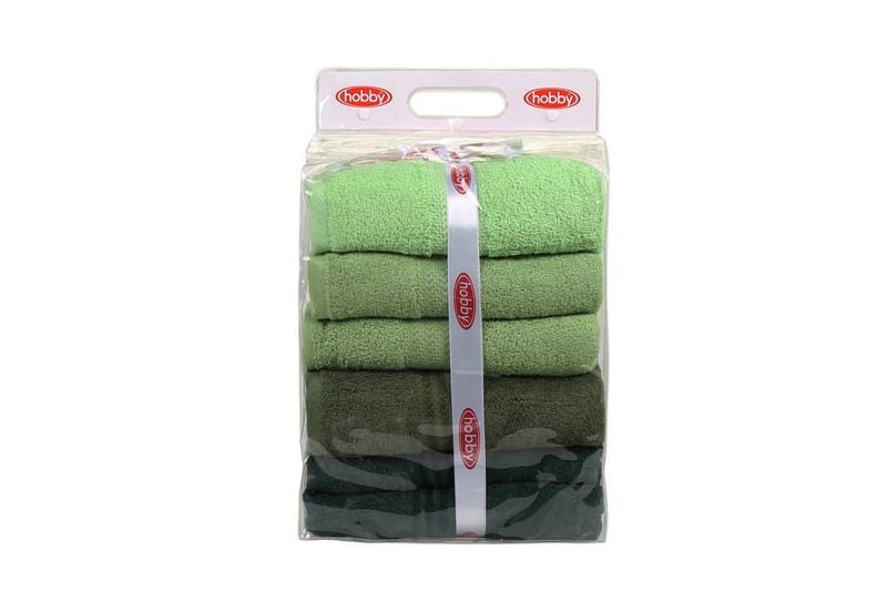 Hobby Badehåndklæde 70x140 cm 4-pak - Grøn - Tekstiler - Badetekstiler - Badehåndklæder