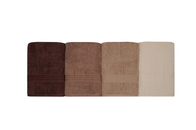 Hobby Badehåndklæde 70x140 cm 4-pak - Creme/Beige/Brun - Tekstiler - Badetekstiler - Badehåndklæder