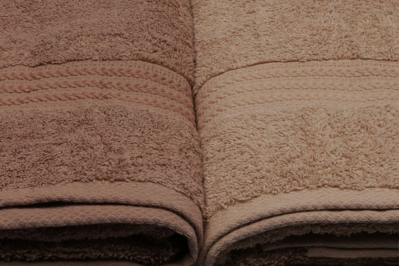 Hobby Badehåndklæde 70x140 cm 4-pak - Creme/Beige/Brun - Stort badelagen - Badehåndklæder - Strandhåndklæde & strandlagen