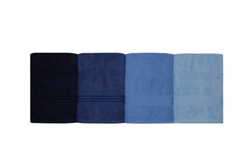 Hobby Badehåndklæde 70x140 cm 4-pak - Mørkeblå/Blå/Lyseblå - Tekstiler - Badetekstiler - Badehåndklæder