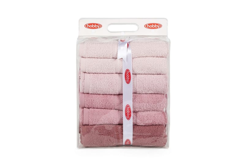 Hobby Badehåndklæde 70x140 cm 4-pak - Lyserød - Tekstiler - Badetekstiler - Badehåndklæder