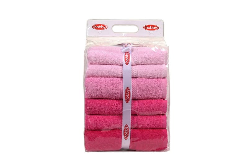 Hobby Badehåndklæde 70x140 cm 4-pak - Lyserød - Tekstiler - Badetekstiler - Badehåndklæder