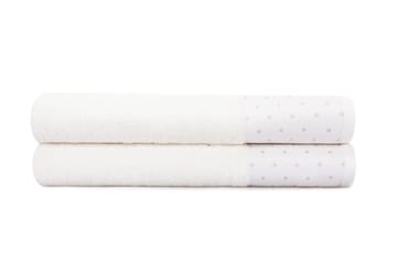 Landercost Badehåndklæde 2-pak - Beige/Creme - Tekstiler - Badetekstiler - Badehåndklæder