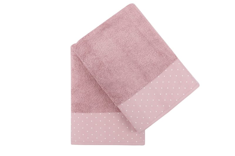 Landercost Badehåndklæde 2-pak - Rød/Hvid - Tekstiler - Badetekstiler - Badehåndklæder