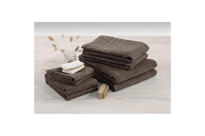 Badelagen Basis Frotté - Brun - Tekstiler - Badetekstiler - Badehåndklæder