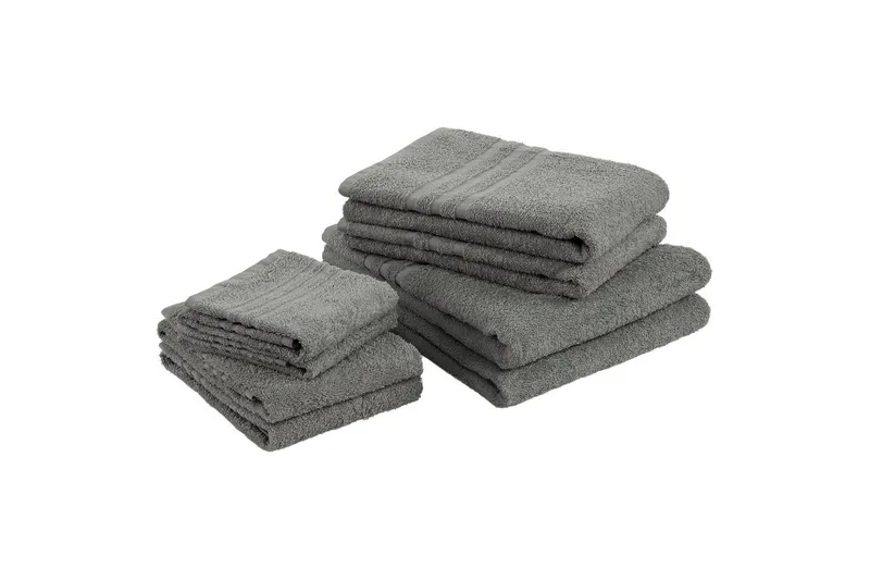 Badelagen Basis Frotté - Grå - Tekstiler - Badetekstiler - Badehåndklæder