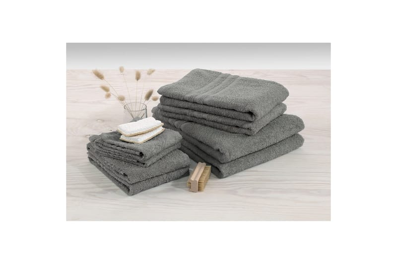 Badelagen Basis Frotté - Grå - Tekstiler - Badetekstiler - Badehåndklæder