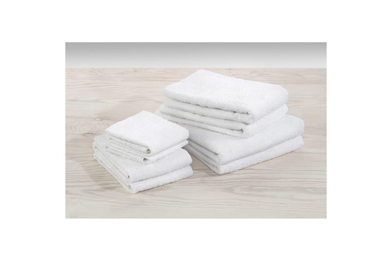 Badelagen Basis Frotté - Hvid - Tekstiler - Badetekstiler - Badehåndklæder