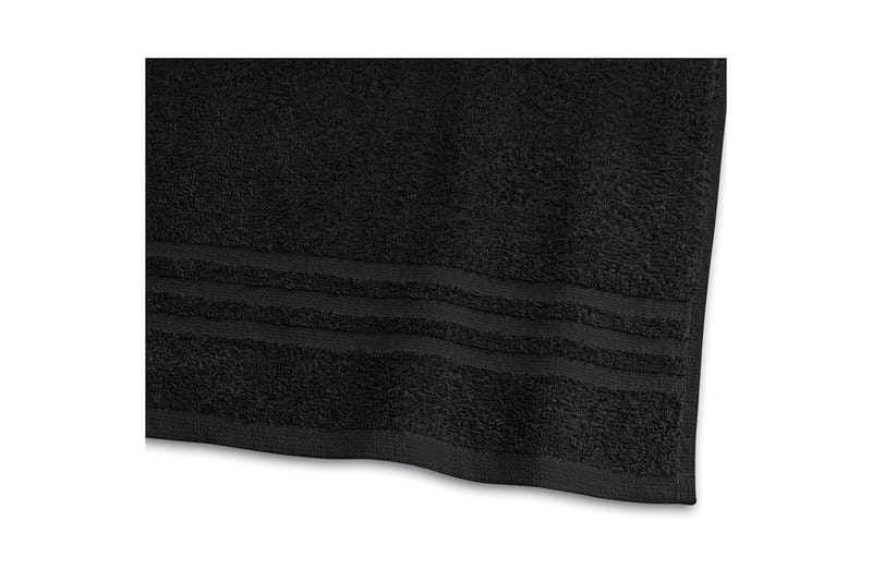 Badelagen Basis Frotté - Sort - Tekstiler - Badetekstiler - Badehåndklæder