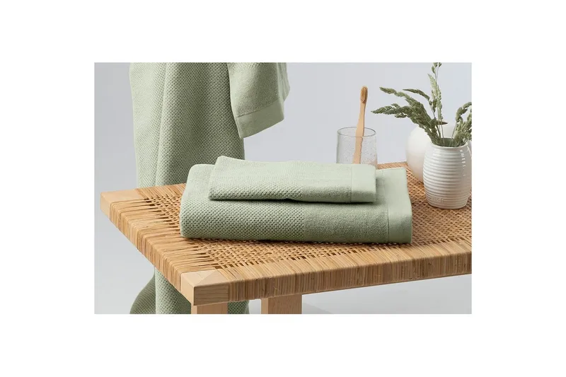 Badelagen Enzo Frotté 90 x 150 cm, Grøn