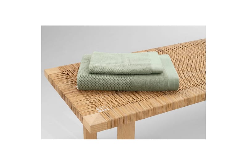 Badelagen Enzo Frotté 90 x 150 cm - Grøn - Tekstiler - Badetekstiler - Badehåndklæder