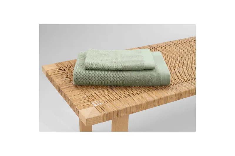 Badelagen Enzo Frotté 90 x 150 cm - Grøn - Tekstiler - Badetekstiler - Badehåndklæder