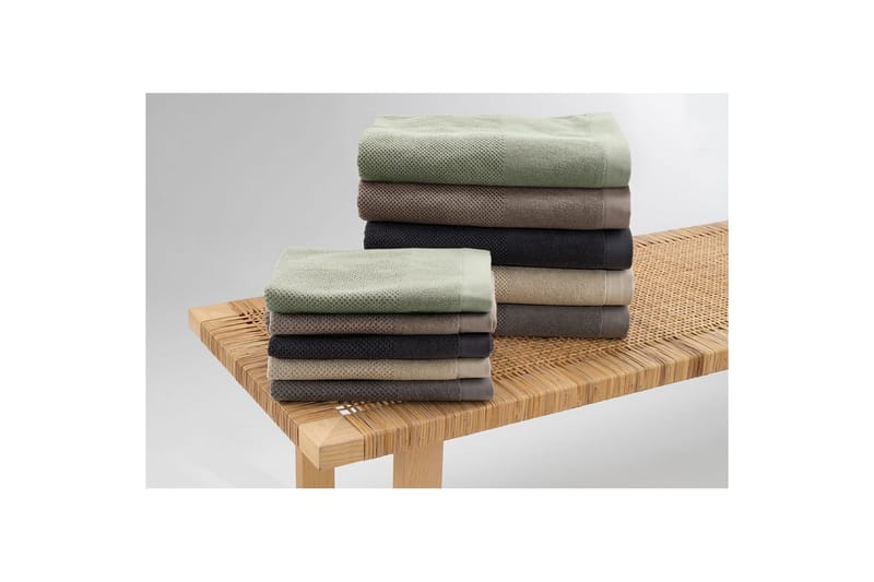 Badelagen Enzo Frotté 90 x 150 cm - Grøn - Tekstiler - Badetekstiler - Badehåndklæder