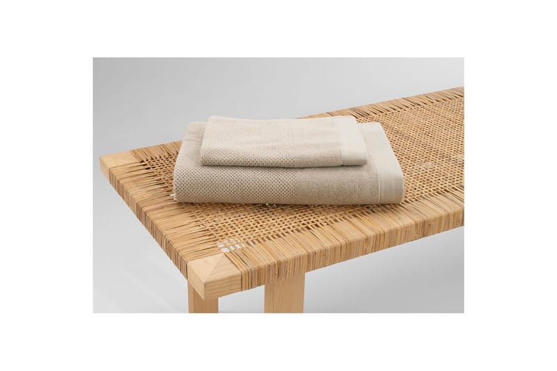 Badelagen Enzo Frotté 90 x 150 cm - Sand - Tekstiler - Badetekstiler - Håndklæder