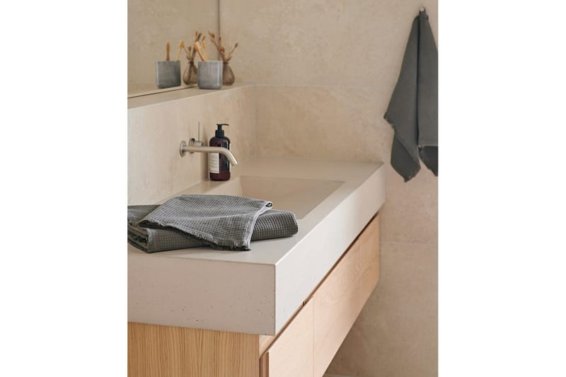 Badelagen Haze Frotté 90 x 150 cm - Grå - Tekstiler - Badetekstiler - Badehåndklæder