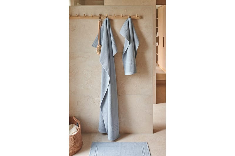 Badelagen Helle Frotté 90 x 150 cm - Blå - Tekstiler - Badetekstiler - Badehåndklæder