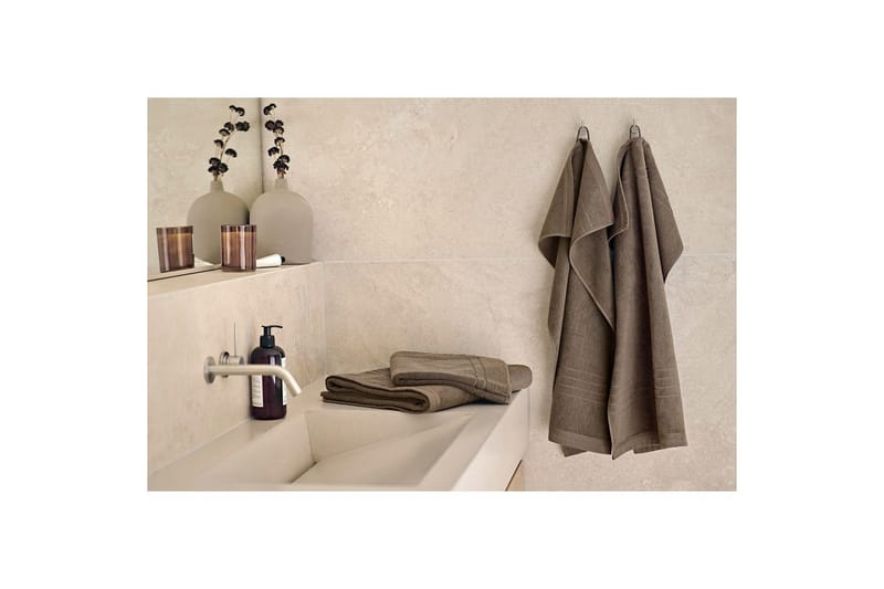 Badelagen Helle Frotté 90 x 150 cm - Brun - Tekstiler - Badetekstiler - Badehåndklæder