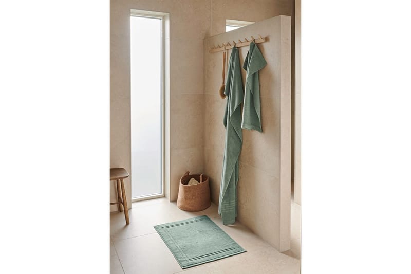 Badelagen Helle Frotté 90 x 150 cm - Grøn - Tekstiler - Badetekstiler - Badehåndklæder