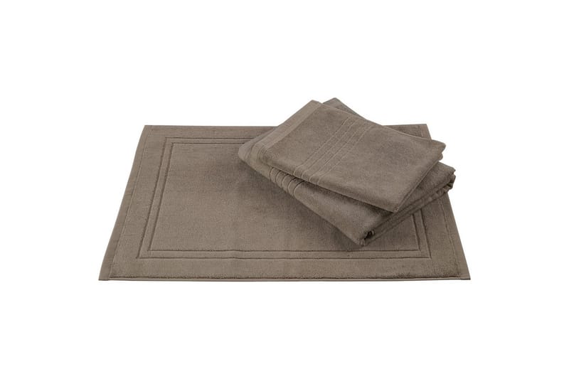Bademåtte Helle 50 x 70 cm Brun - Brun - Tekstiler - Badetekstiler - Håndklæder