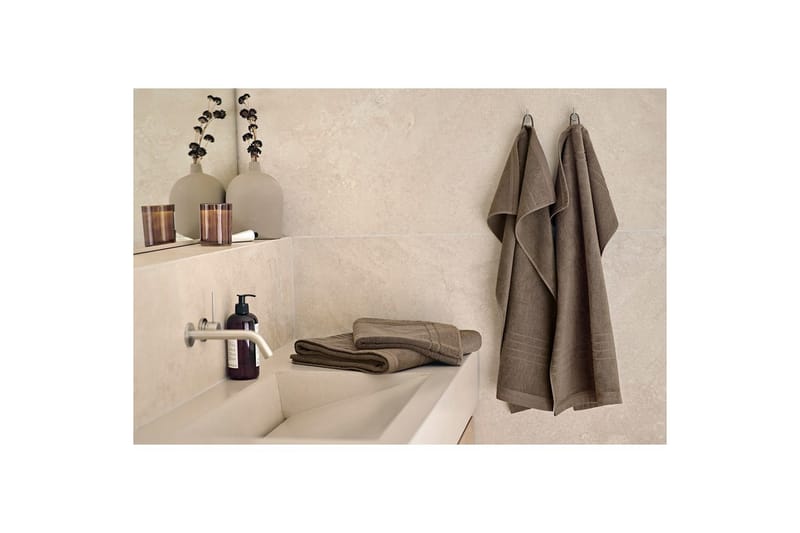 Bademåtte Helle 50 x 70 cm - Brun - Tekstiler - Badetekstiler - Håndklæder