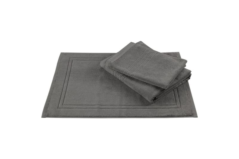 Bademåtte Helle 50 x 70 cm - Grå - Tekstiler - Badetekstiler - Håndklæder