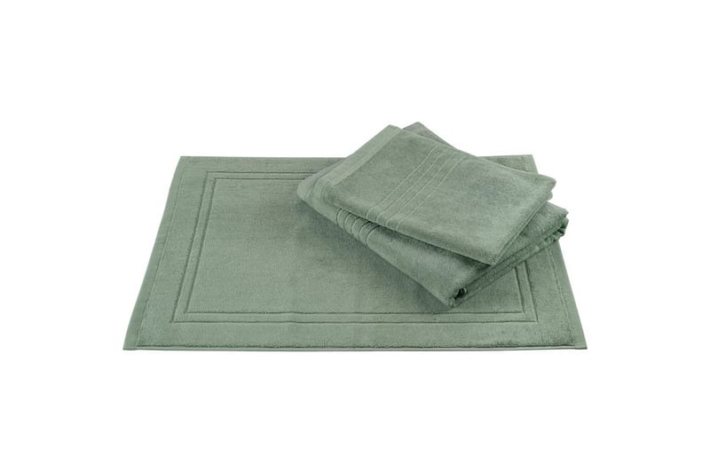 Bademåtte Helle 50 x 70 cm Grøn - Grøn - Tekstiler - Badetekstiler - Håndklæder