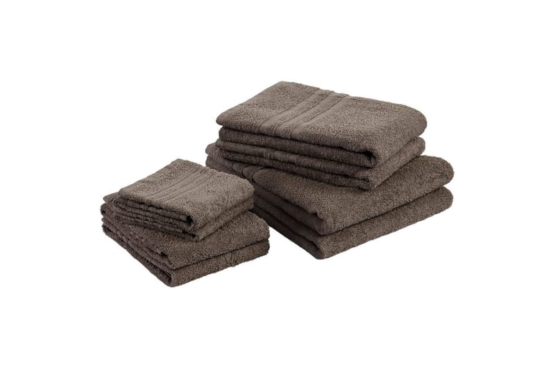 Brusehåndklæde Basis Frotté 65 x 130 cm - Brun - Tekstiler - Badetekstiler - Håndklæder