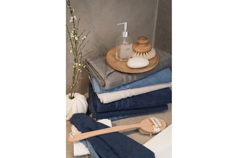 Brusehåndklæde Basis Frotté 65 x 130 cm - Grå - Tekstiler - Badetekstiler - Håndklæder