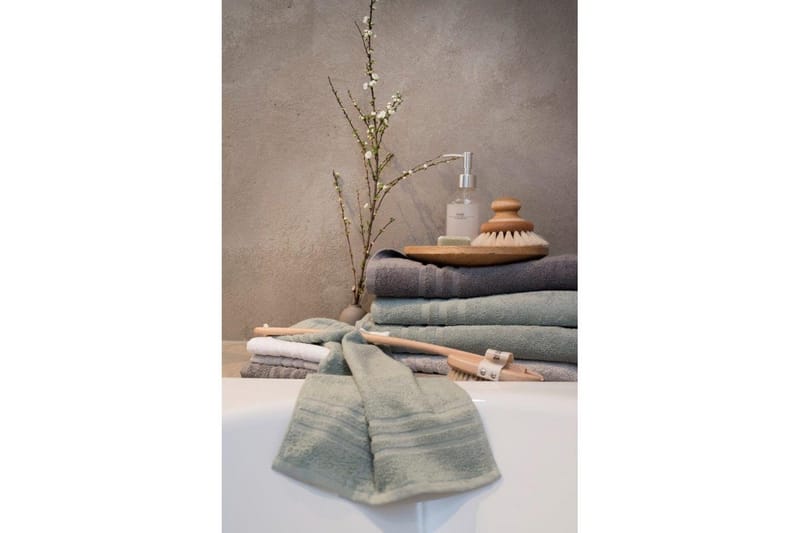 Brusehåndklæde Basis Frotté 65 x 130 cm - Grøn - Tekstiler - Badetekstiler - Håndklæder