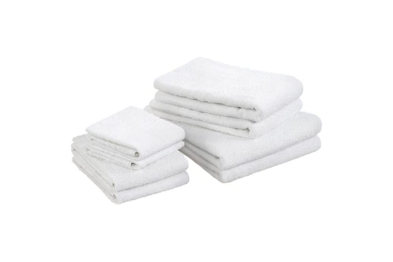 Brusehåndklæde Basis Frotté 65 x 130 cm - Hvid - Tekstiler - Badetekstiler - Håndklæder