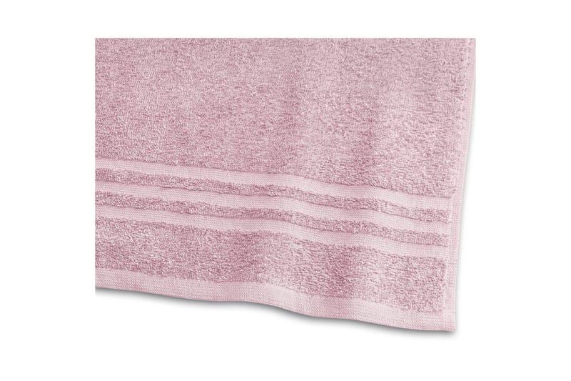 Brusehåndklæde Basis Frotté 65 x 130 cm - Lyserød - Tekstiler - Badetekstiler - Håndklæder