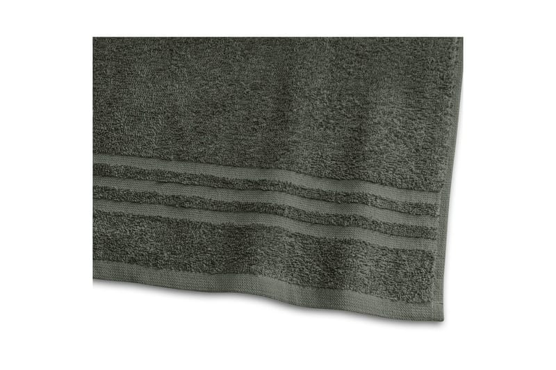 Brusehåndklæde Basis Frotté 65 x 130 cm - Mørkegrøn - Tekstiler - Badetekstiler - Håndklæder