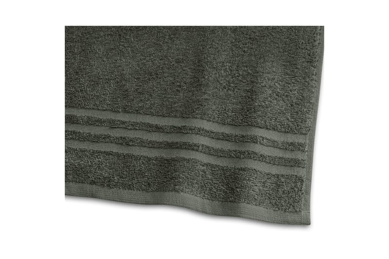 Brusehåndklæde Basis Frotté 65 x 130 cm - Mørkegrøn - Tekstiler - Badetekstiler - Håndklæder