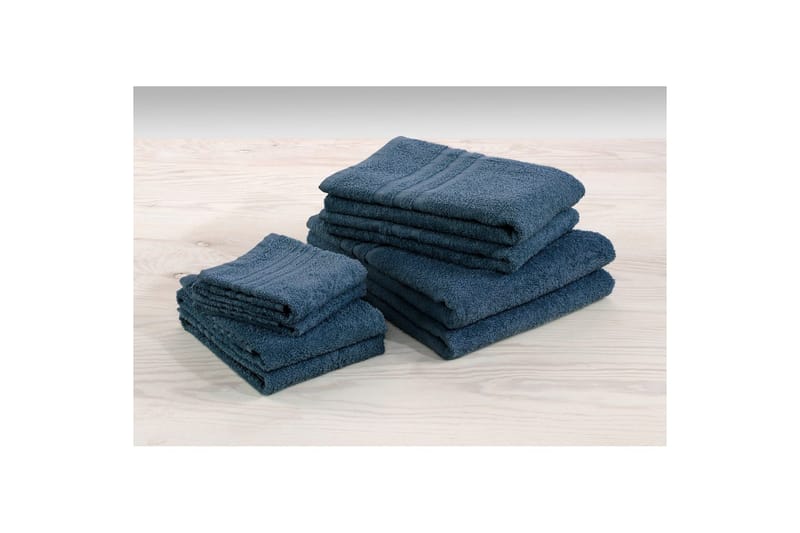 Brusehåndklæde Basis Frotté 65 x 130 cm - Marineblå - Tekstiler - Badetekstiler - Håndklæder