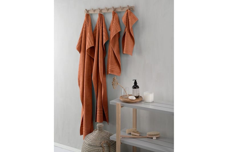 Brusehåndklæde Basis Frotté 65 x 130 cm - Rust - Tekstiler - Badetekstiler - Badehåndklæder