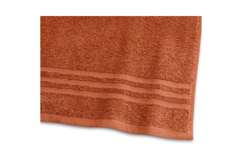 Brusehåndklæde Basis Frotté 65 x 130 cm - Rust - Tekstiler - Badetekstiler - Badehåndklæder
