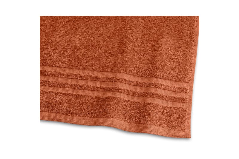 Brusehåndklæde Basis Frotté 65 x 130 cm - Rust - Tekstiler - Badetekstiler - Badehåndklæder