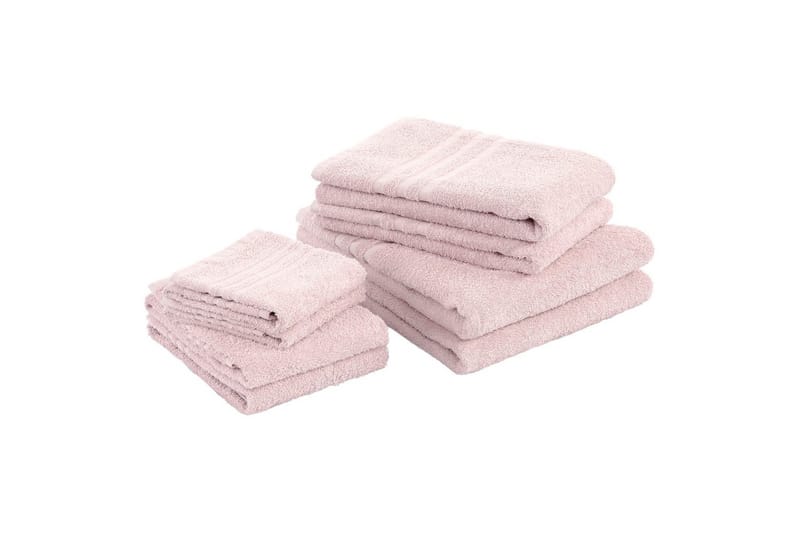 Frotté Basic 90 x 150 cm Lyserød - Lyserød - Tekstiler - Badetekstiler - Badehåndklæder