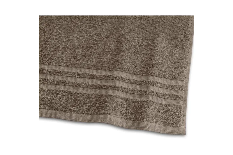 Gæstehåndklæde Basis Frotté - Brun - Tekstiler - Badetekstiler - Håndklæder