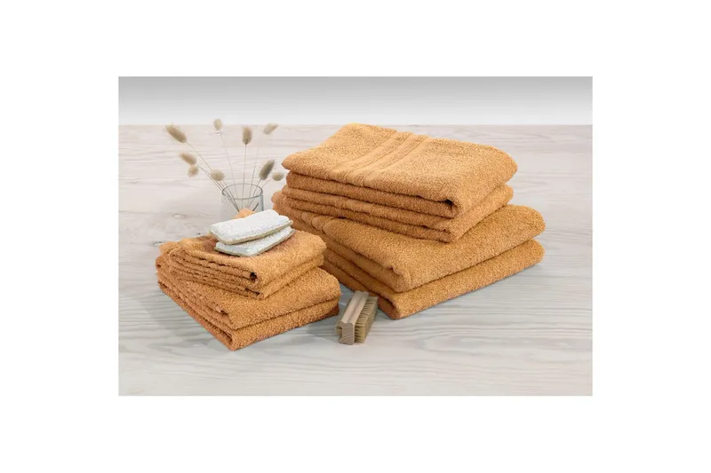 Gæstehåndklæde Basis Frotté, Gul