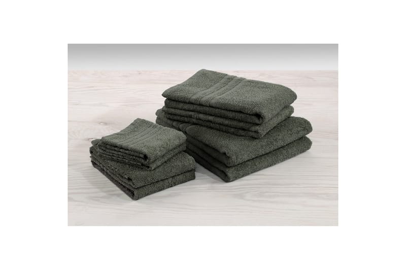 Gæstehåndklæde Basis Frotté - Mørkegrøn - Tekstiler - Badetekstiler - Håndklæder